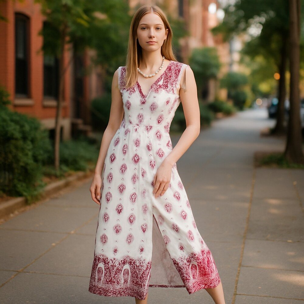 NWT ZARA Printed Embroidered Tunic Dress Bloggers Fav